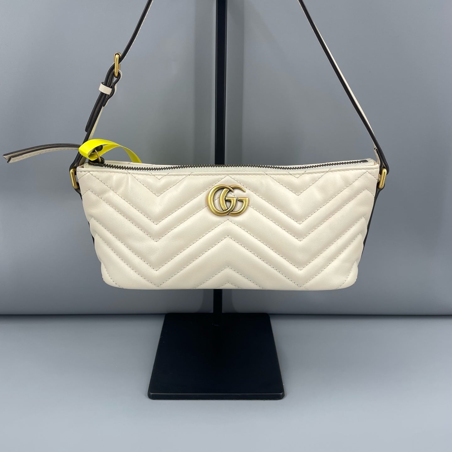 Gucci - GG Marmont Matelassé Underarm Bag - Leather - White - (mini)