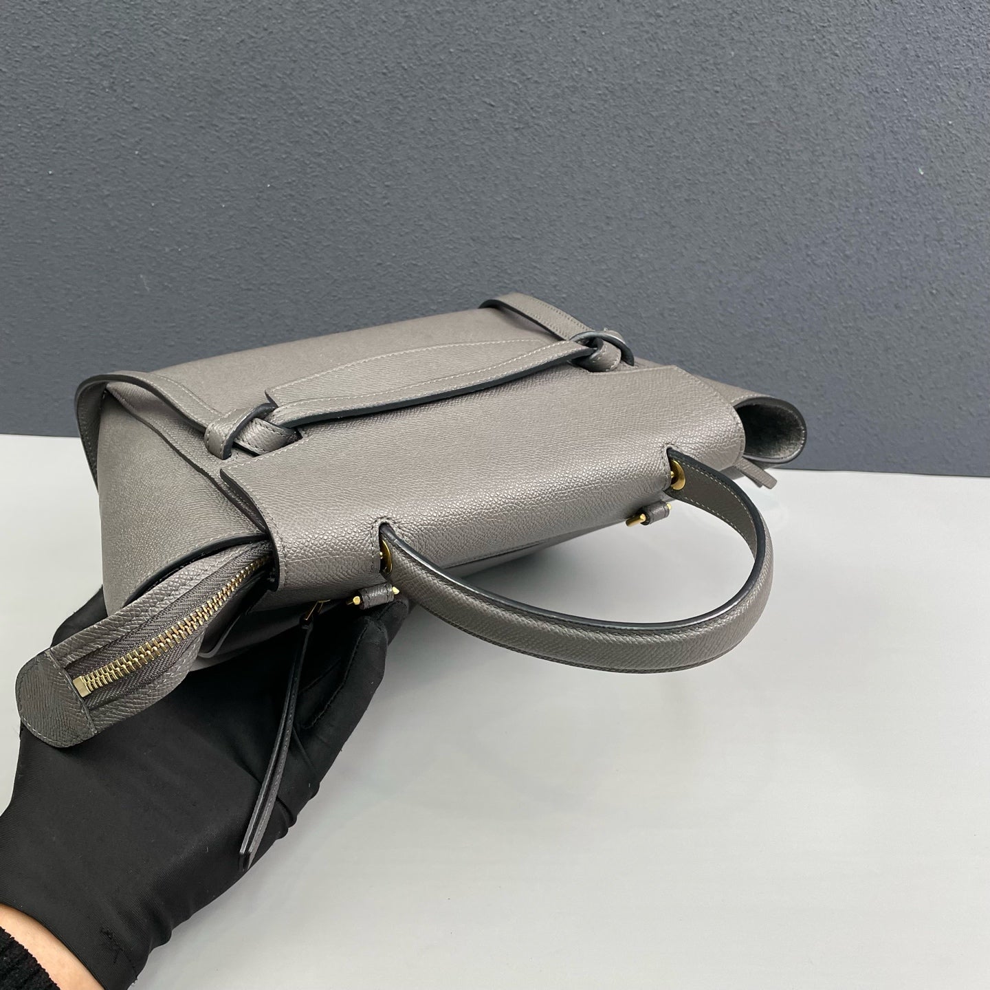 Celine - Belt Bag Micro - Grained Calfskin Leather - Dark Grey - (Micro)