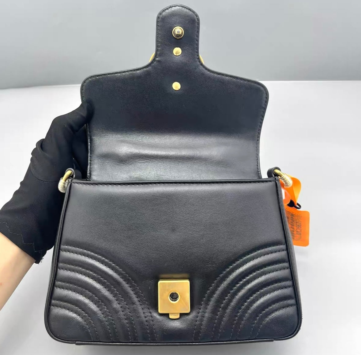 Gucci - GG Marmont Matelassé Mini Top Handle Bag - Leather - Black - (mini)