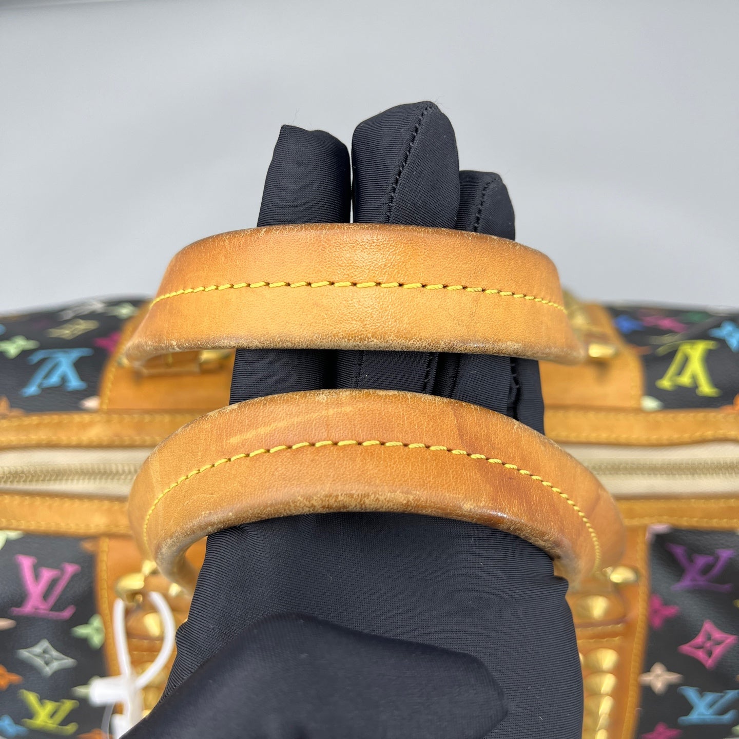 Louis Vuitton - Speedy Multicolour Rivets 40 - Monogram Multicolour canvas with Vachetta leather trim - Black Multicolour with natural tan Vachetta - (large)