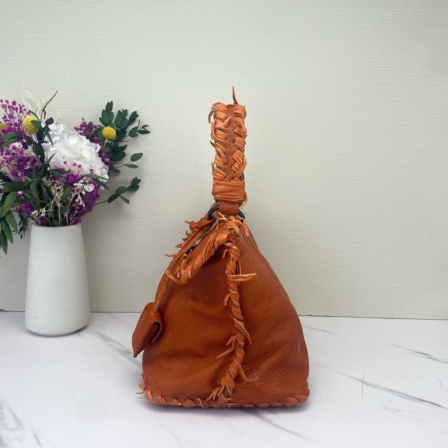 Bottega Veneta - Tina - Lizard skin - Orange - (Medium)