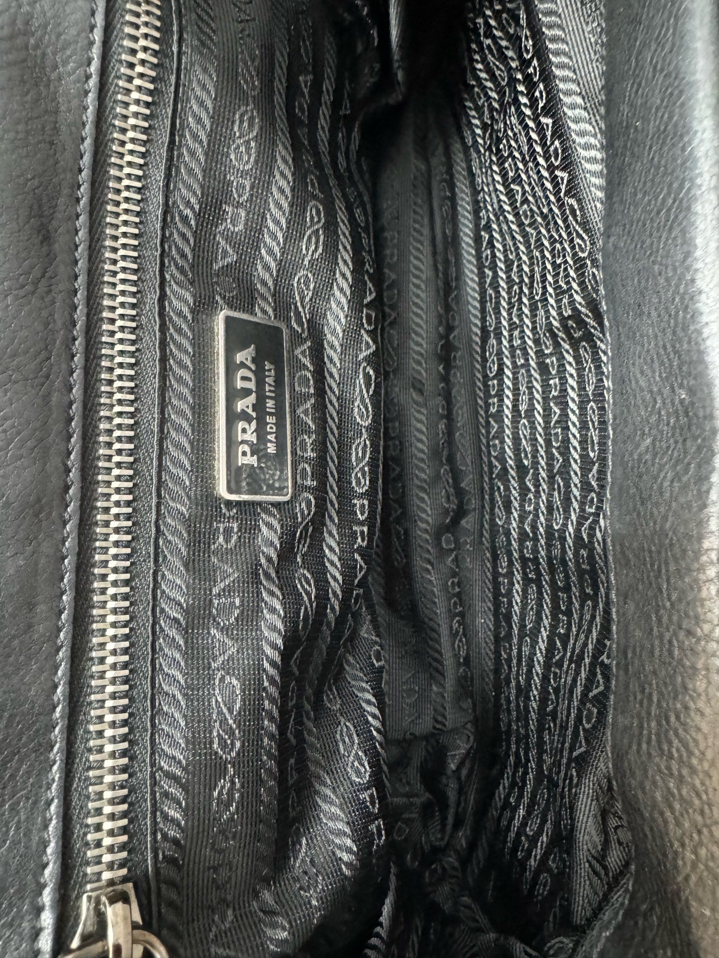 Prada - Lizard Trim Parachute Shoulder Bag - Polyamide nylon with exotic lizard leather patchwork - Black and Multicolour - (medium)