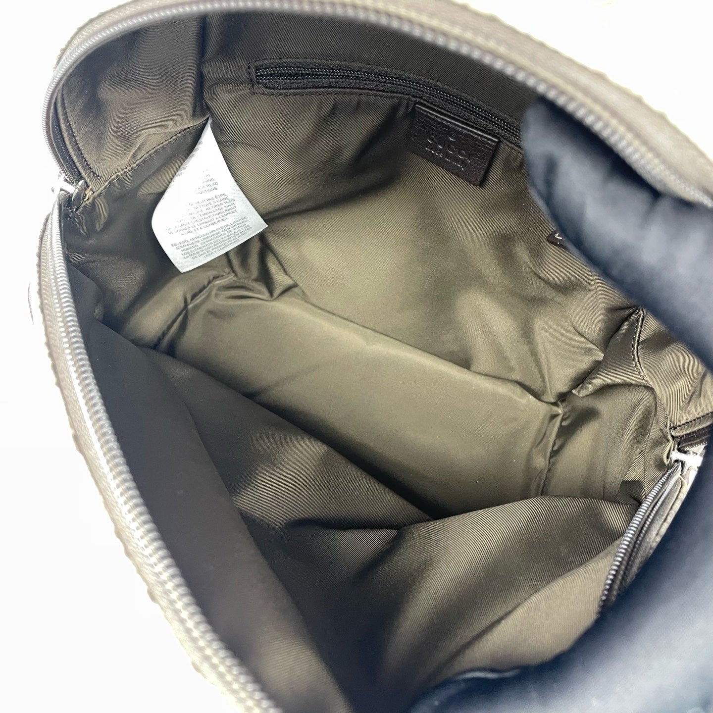 Gucci - GG Supreme Small Backpack - Coated canvas with leather trim and textile straps - Beige - (Small)