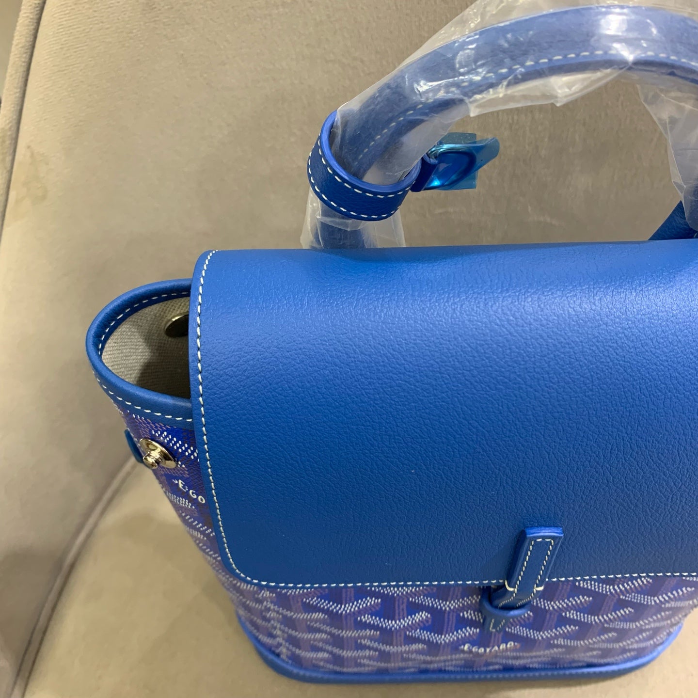 Goyard - Alpin Mini - Goyardine canvas and leather trim - Blue - (mini)