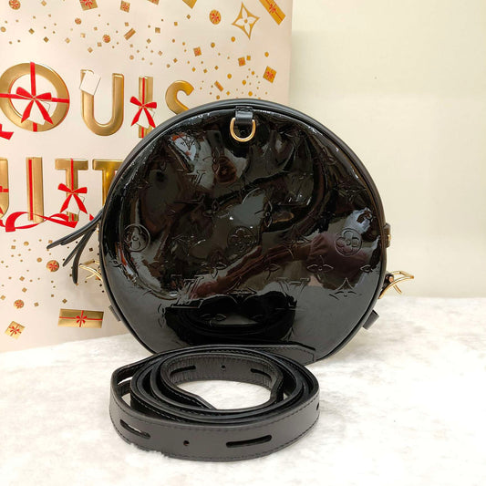 Louis Vuitton - Round Crossbody Bag - Patent leather - Black - (Small)