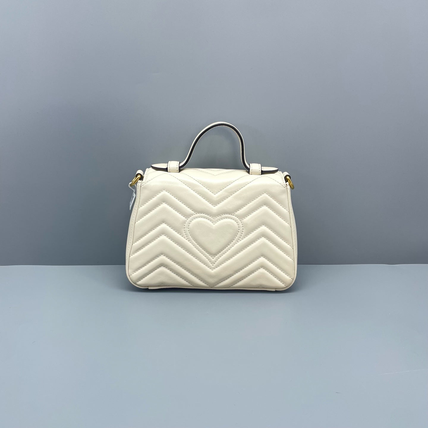 Gucci - GG Marmont Mini Top Handle Bag - Leather - White - (mini)