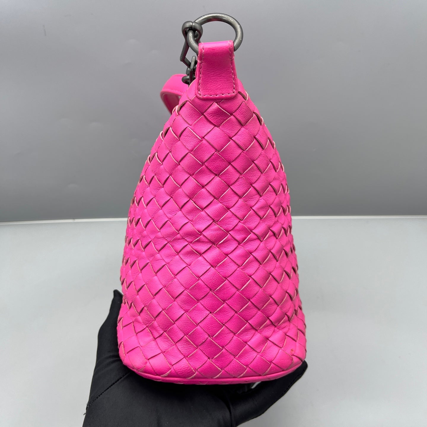 Bottega Veneta - Intrecciato Lunchbox Bag - Nappa leather - Hot Pink - (Small)
