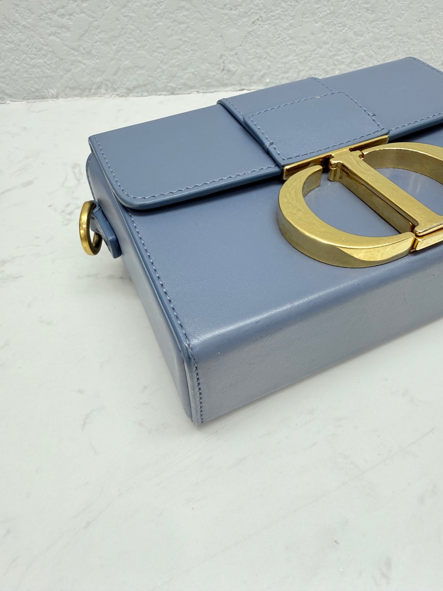 Dior - Montaigne Box Mini - Leather - Blue - (mini)