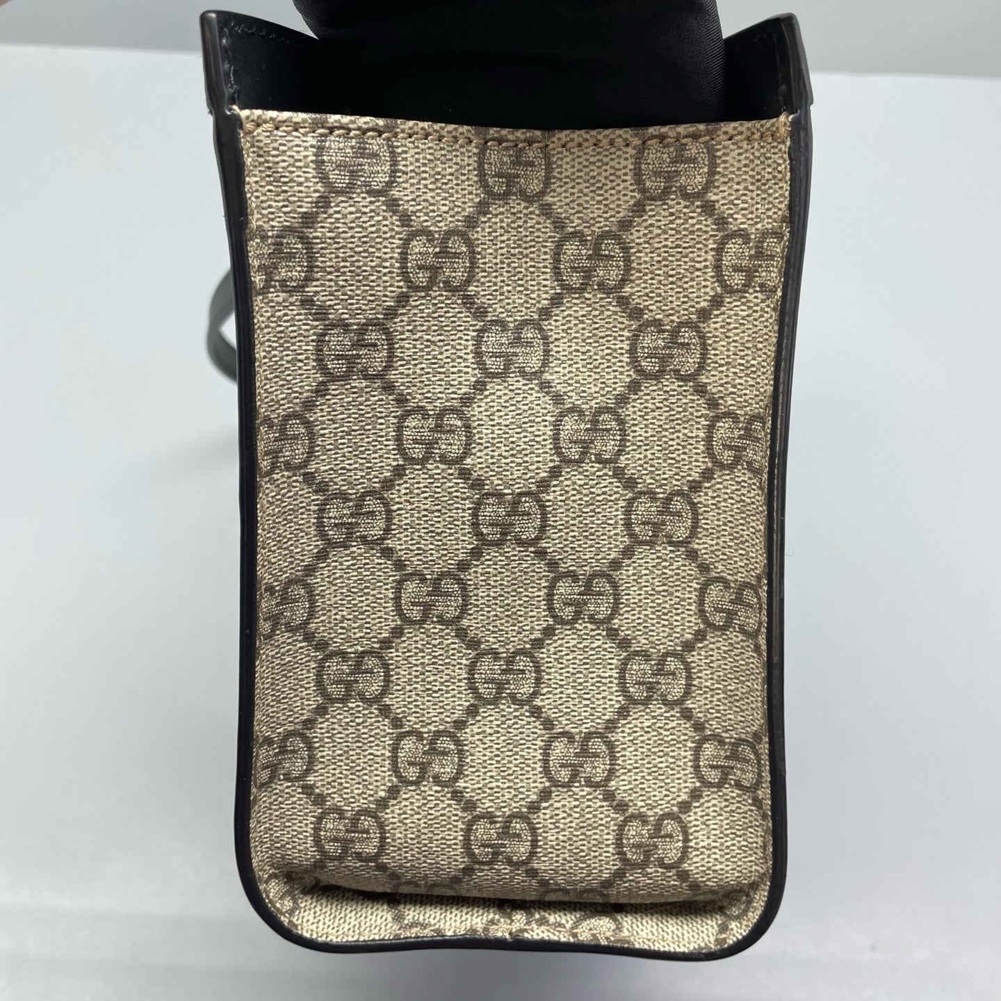 Gucci - GG Supreme Padlock Tote - GG Supreme canvas with leather trim - Beige - (small)