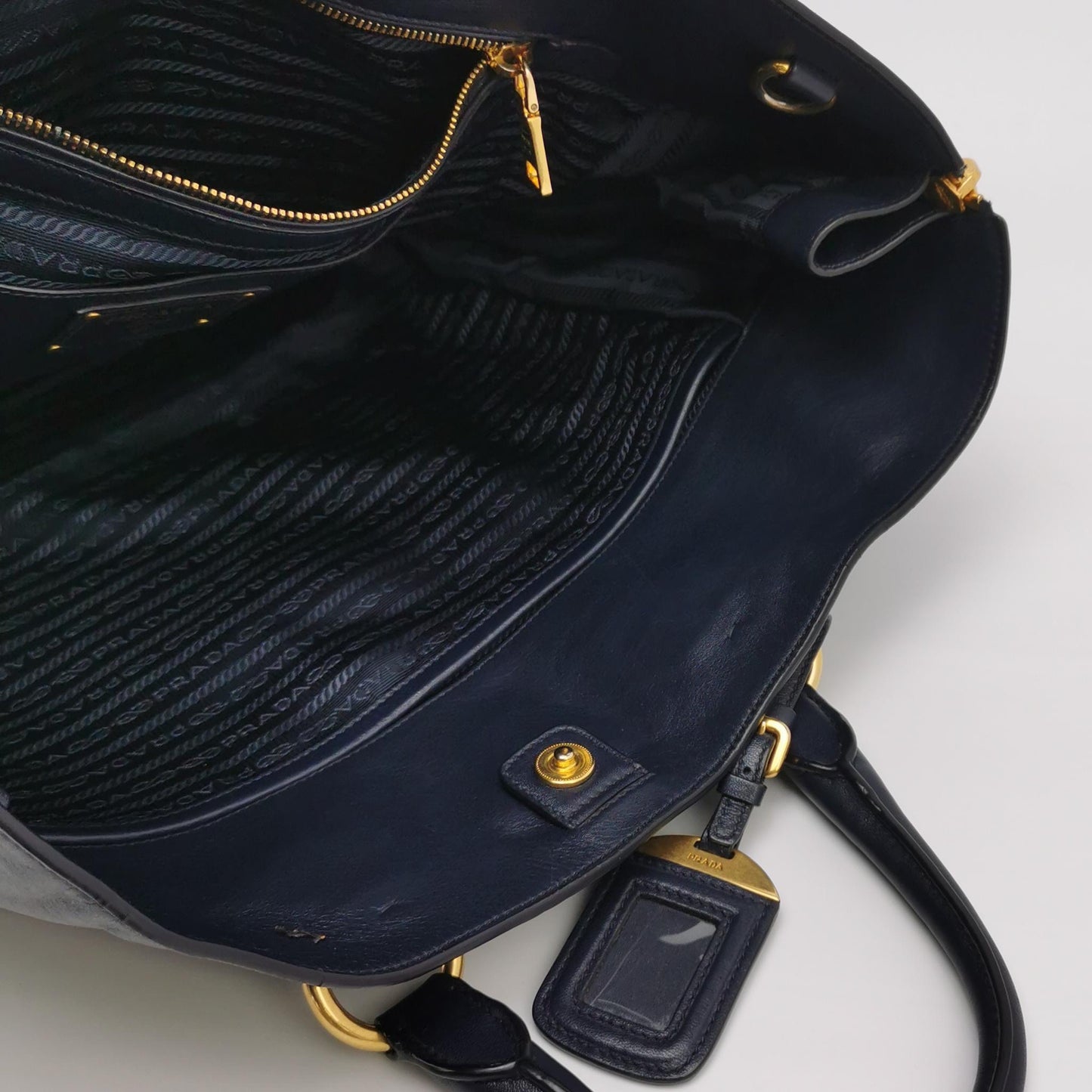 Prada - BN1713 - Cowhide leather - Navy - (large)
