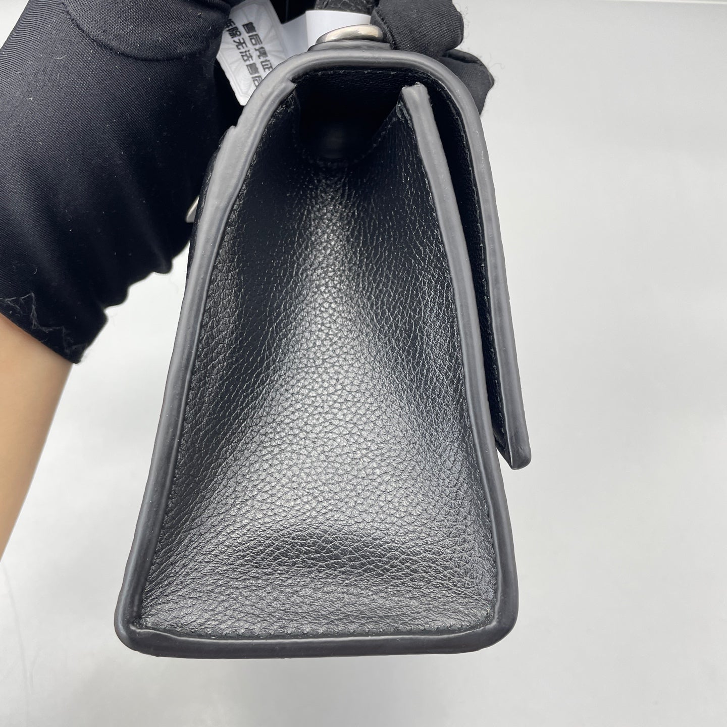 Balenciaga - Hourglass XS - Pebbled leather - Black - (mini)