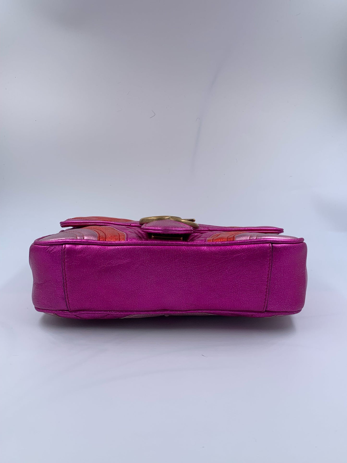 Gucci - GG Marmont Small Flap Bag - Leather - Multicolour - (Small)