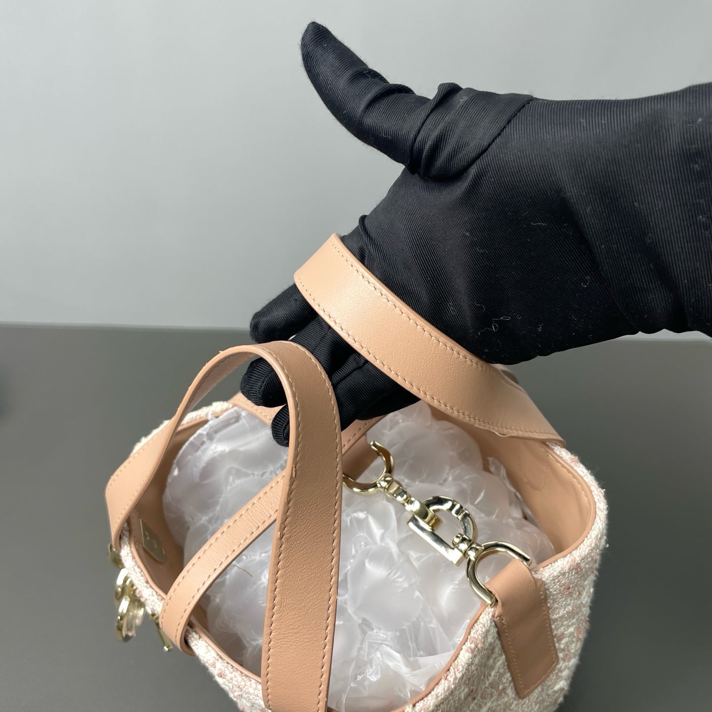 Dior - Toujours Vertical Tote - Tweed and Leather - Pink - (mini)