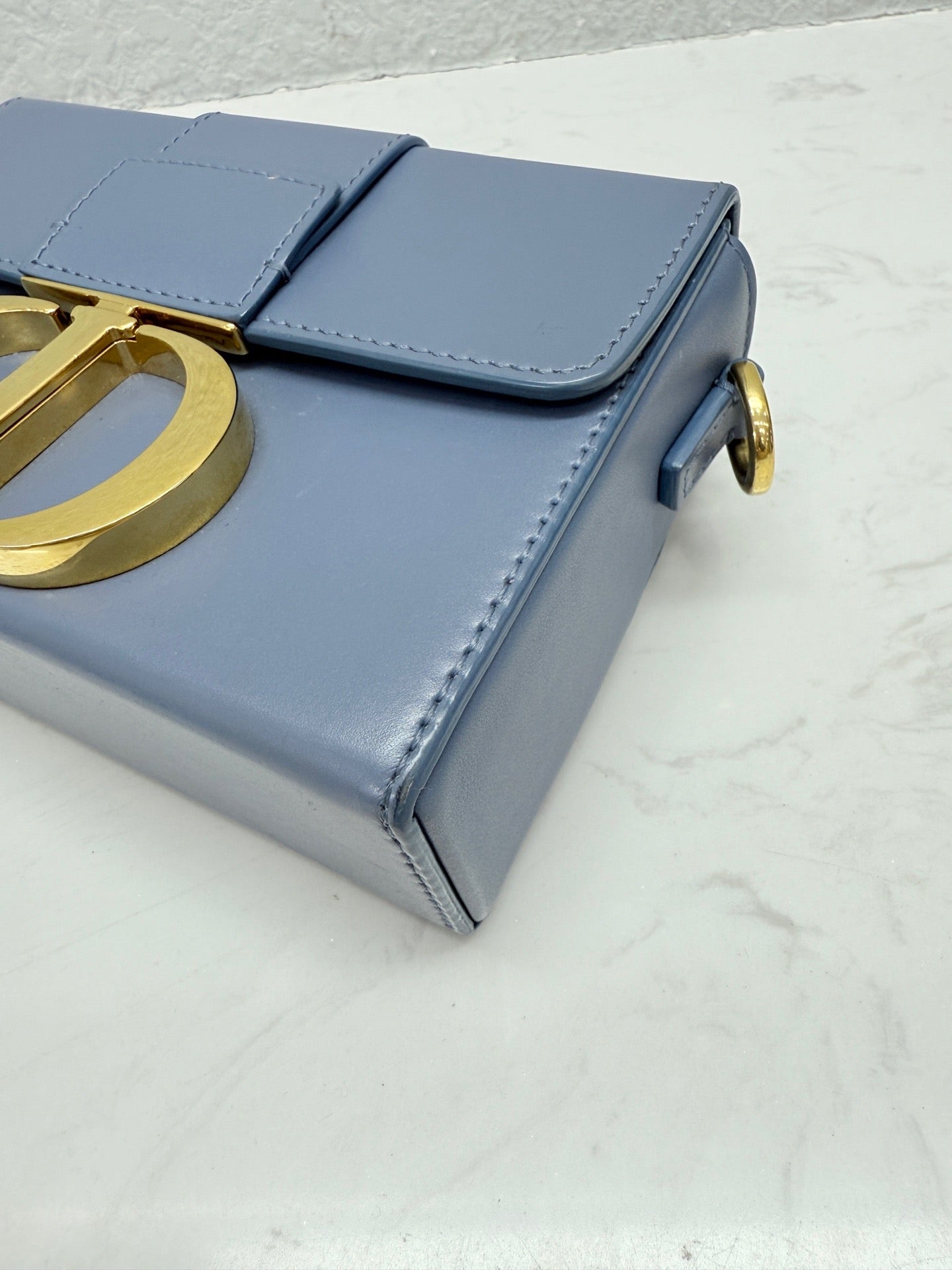 Dior - Montaigne Box Mini - Leather - Blue - (mini)