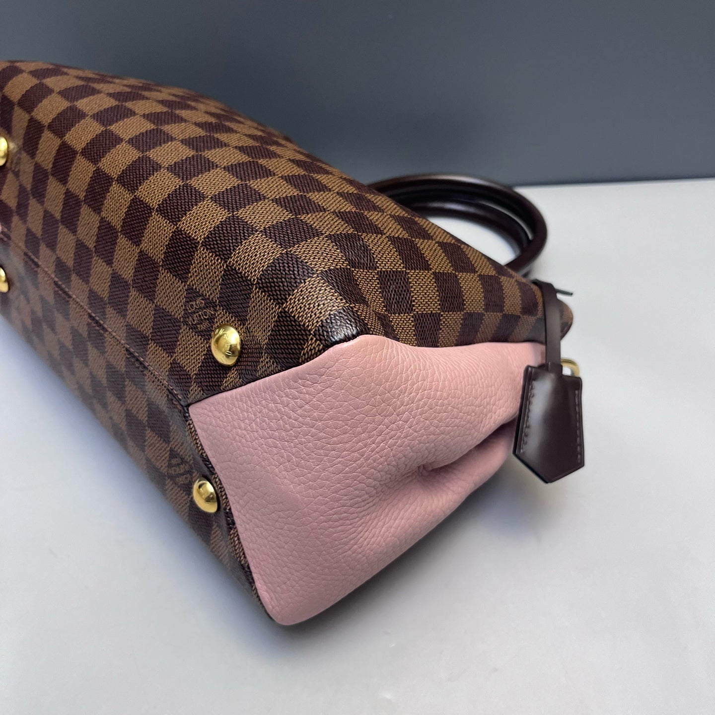 Louis Vuitton - Pallas - Damier Ebene coated canvas and Grained leather - Brown and Pink - (medium)