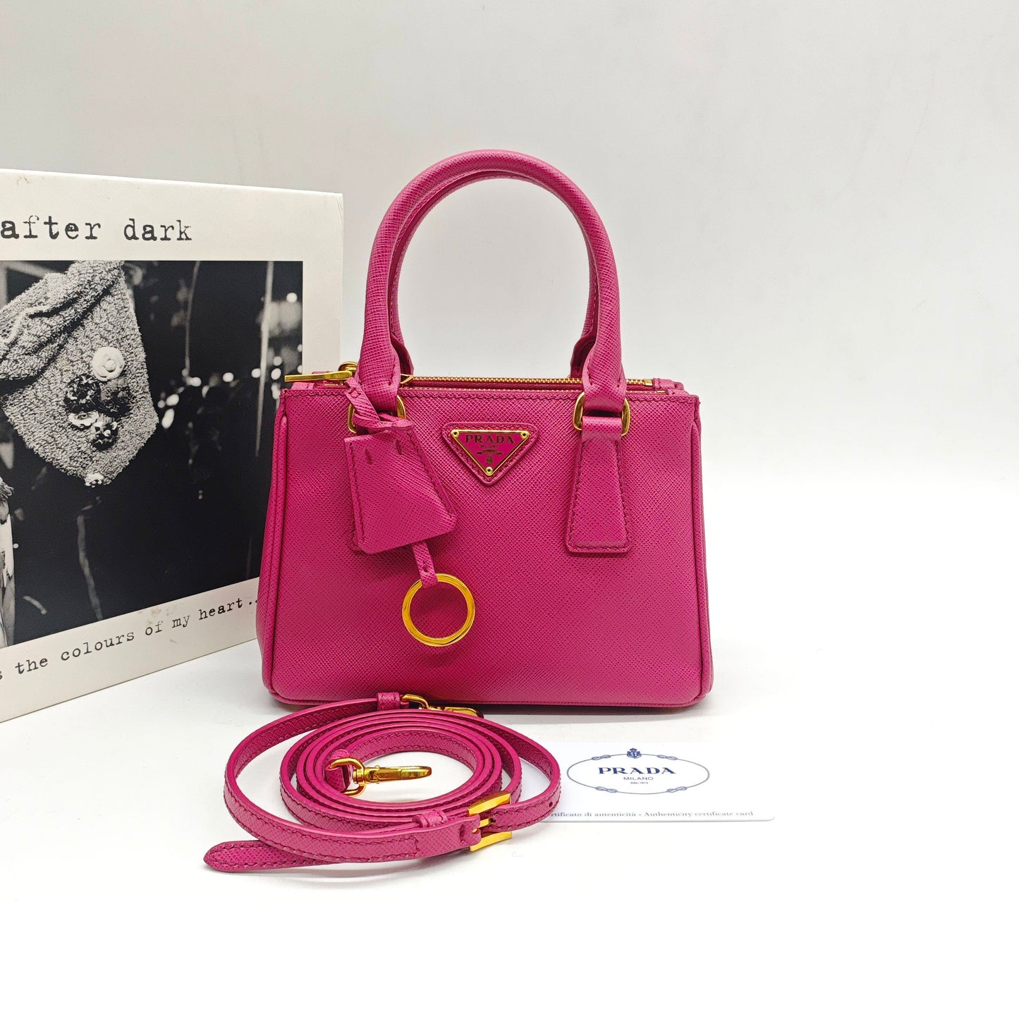 Prada - Galleria Mini - Saffiano leather - Fuchsia - (mini)