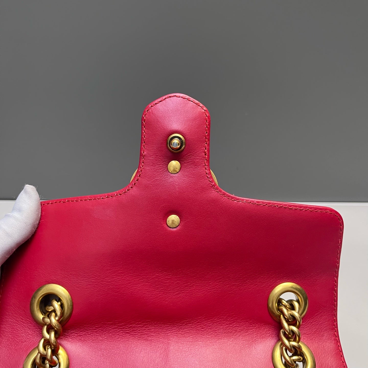Gucci - Marmont Matelassé Shoulder Bag - Leather - Red - (small)
