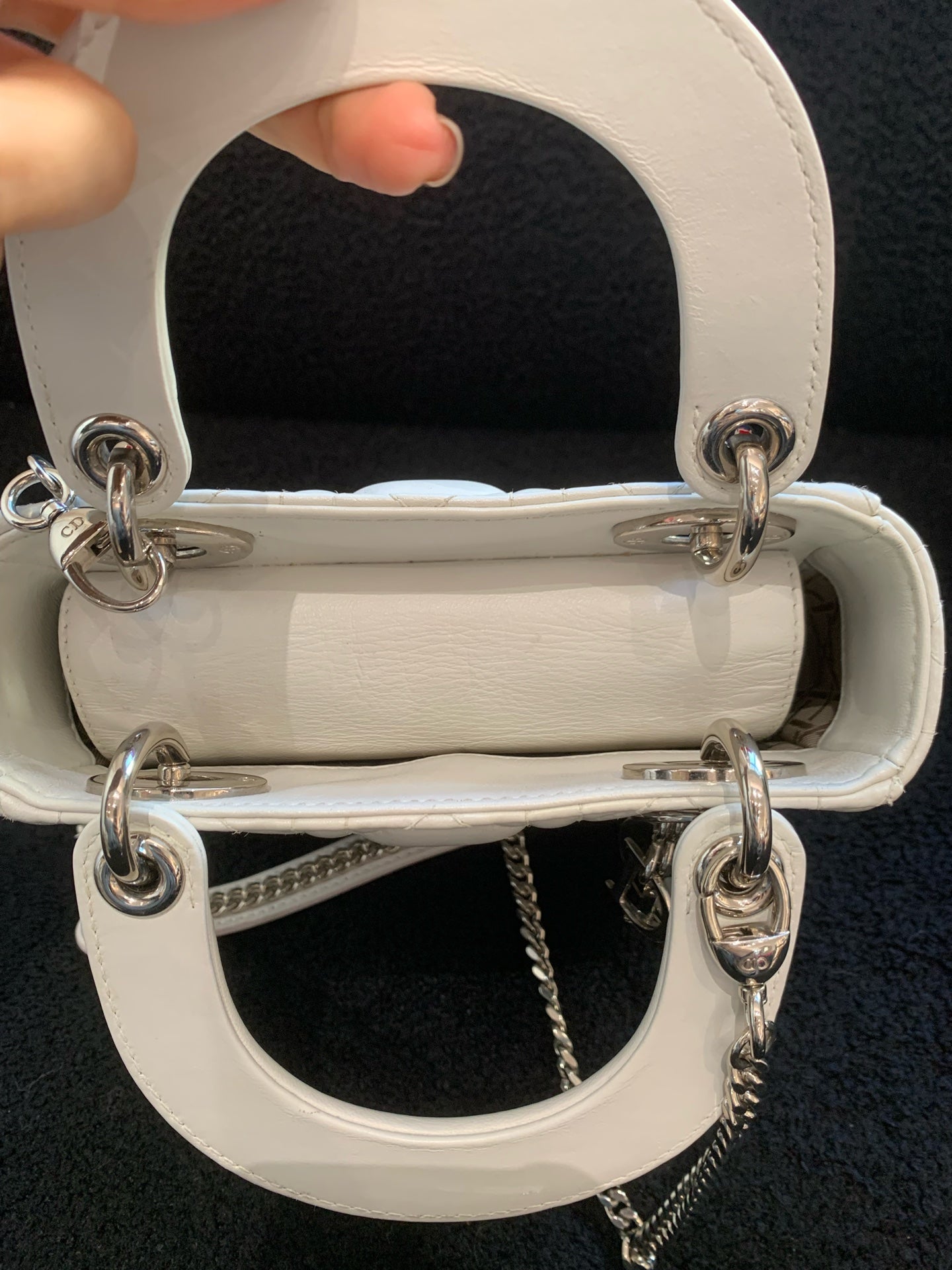 Dior - Lady Dior Mini - Lambskin leather - White - (mini)