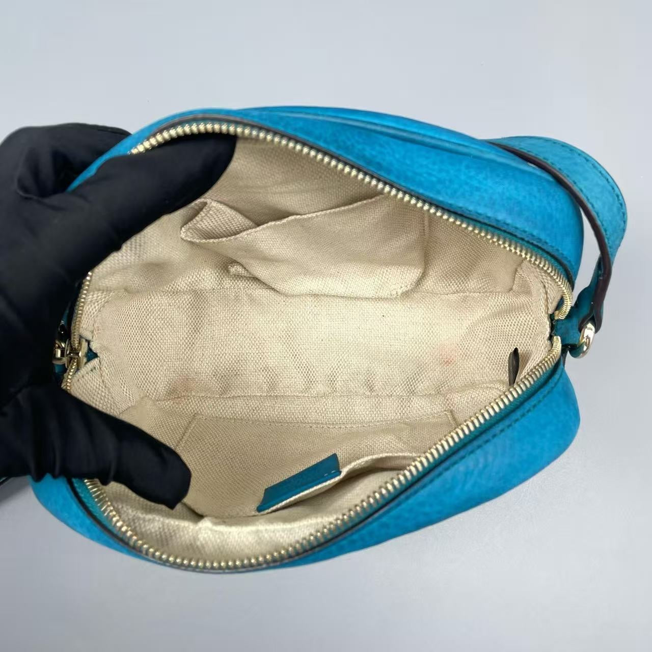 Gucci - Soho Camera Bag - Leather - Blue - (small)