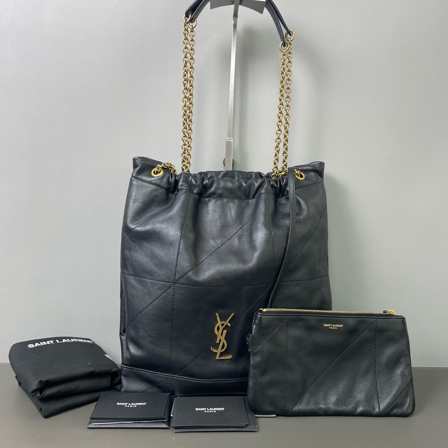 Saint Laurent - Jamie 4.3 Pochon - Lambskin leather - Black - (Medium)