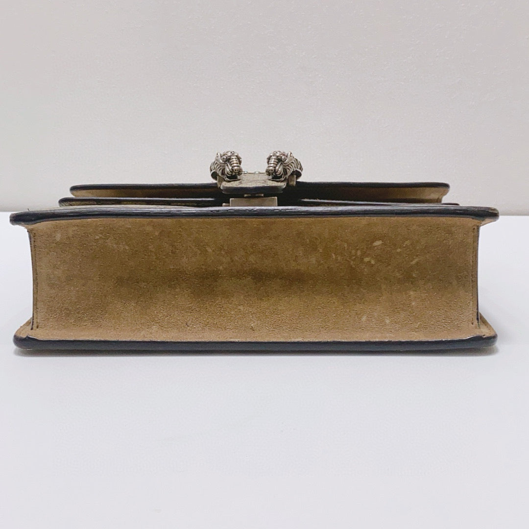 Gucci - Dionysus Small Shoulder Bag - GG Supreme coated canvas and suede - Beige and Camel - (Small)