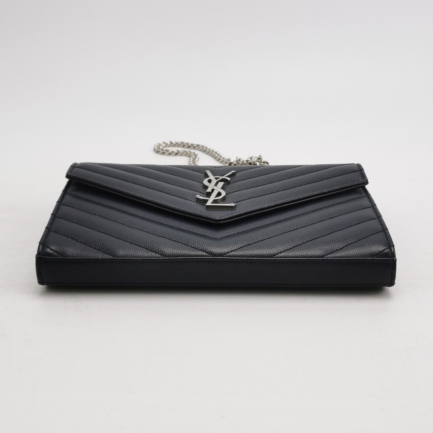 Saint Laurent - Envelope Chain Wallet - Caviar leather - Black - (small)