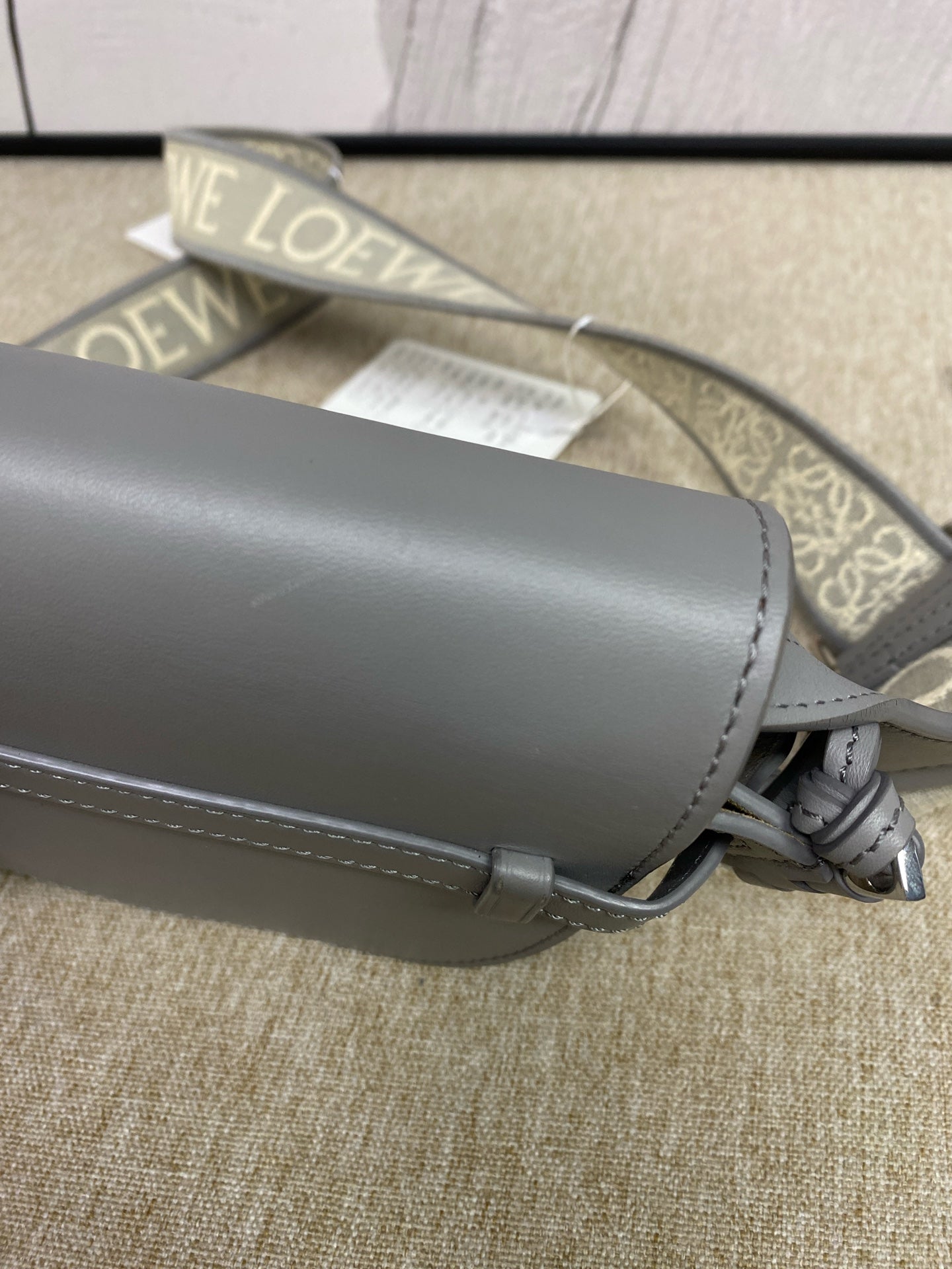 Loewe - Gate Mini Saddle Bag - Calfskin leather - Grey - (mini)