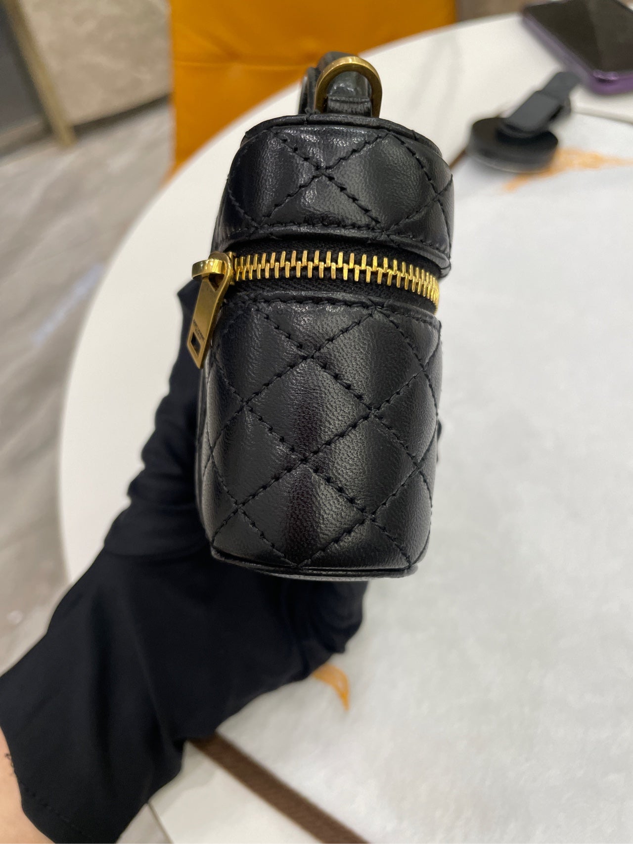 Saint Laurent - Gaby Mini Vanity Case - Leather - Black - (mini)