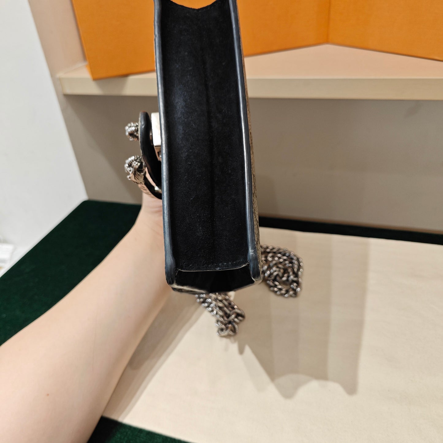 Gucci - Dionysus Super Mini Bag - GG Supreme coated canvas and suede leather - Beige/Ebony with Black trim and interior - (mini)