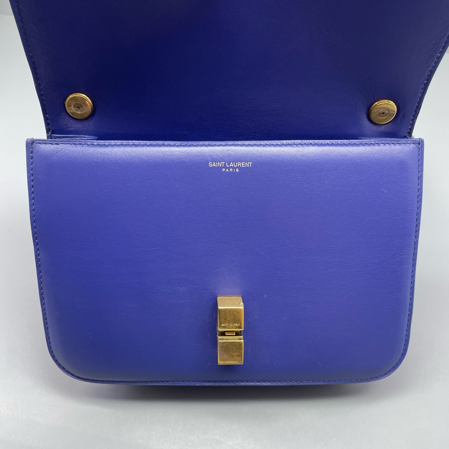 Saint Laurent - Carra Box - Leather - Blue - (small)