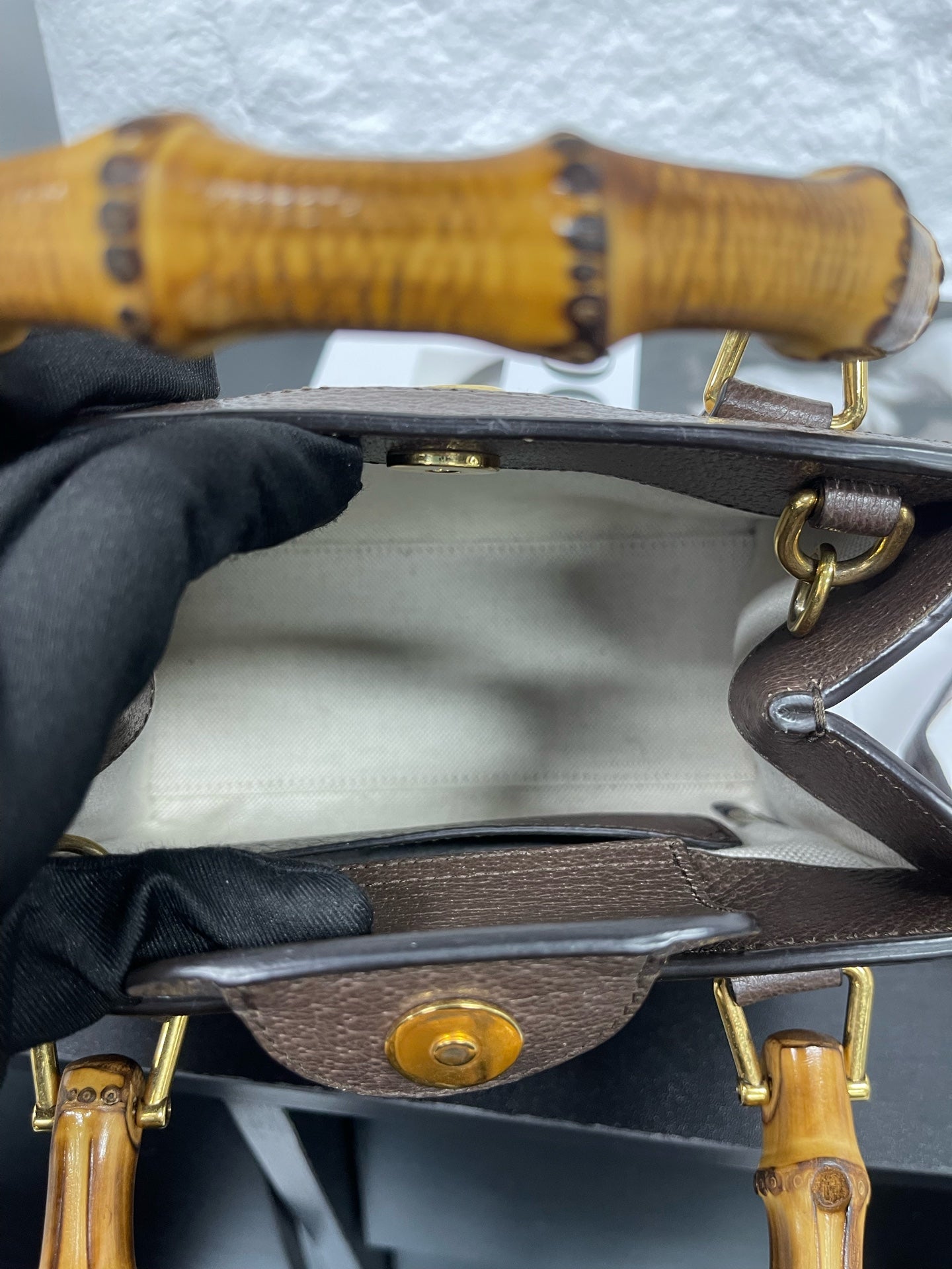 Gucci - Diana Mini Tote - GG Supreme canvas and leather with bamboo handles - Brown - (mini)