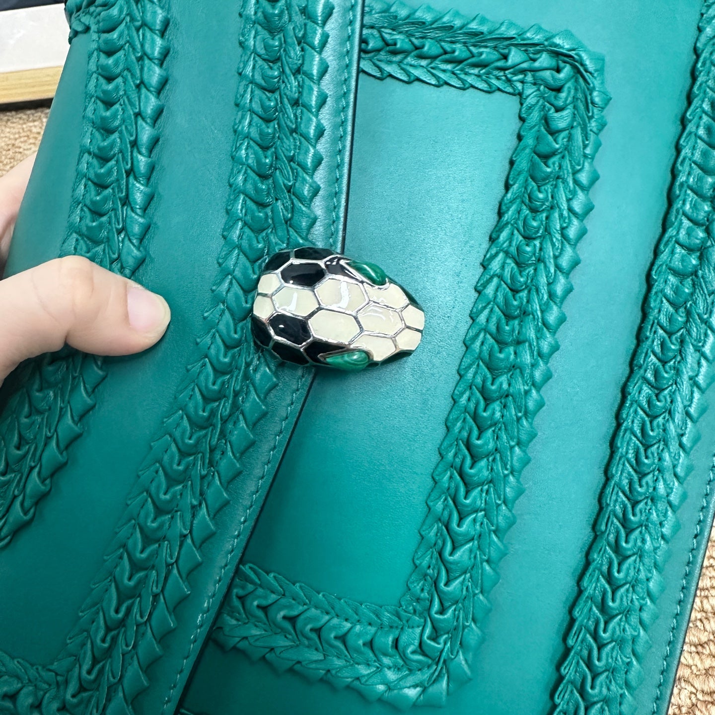 Bvlgari - Serpenti Forever Flap Bag - Calfskin leather - Green - (medium)