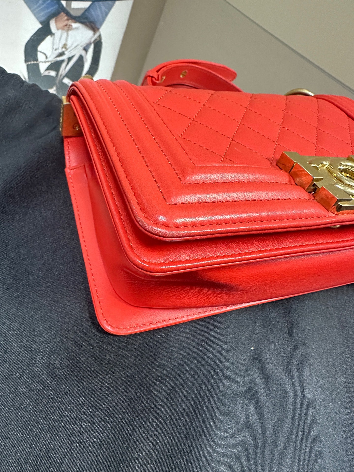 Chanel - Boy Bag - Leather - Red - (Small)