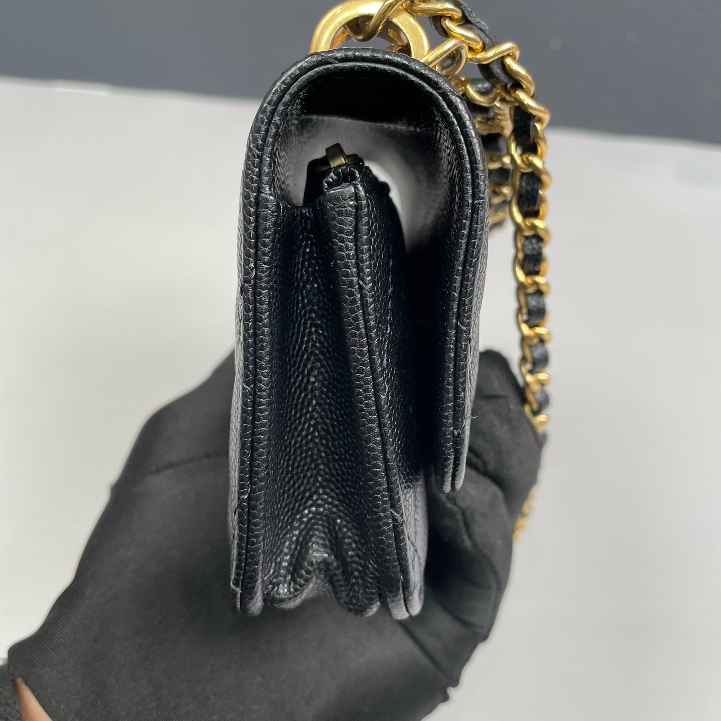 Chanel - Mini WOC (Wallet on Chain) - Grained calfskin leather - Black - (mini)
