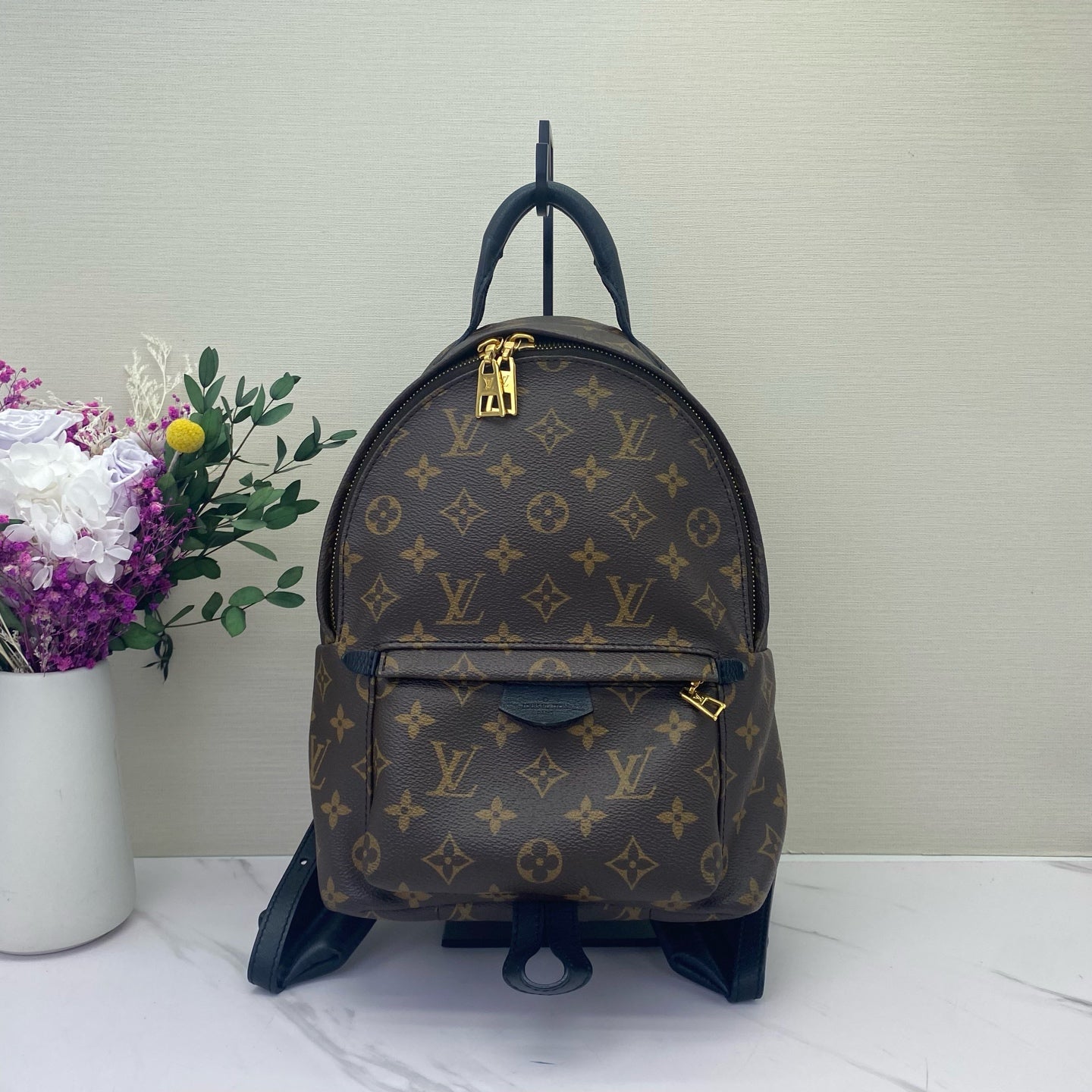 Louis Vuitton - Palm Springs Mini Backpack - Monogram coated canvas with leather trim - Brown - (mini)