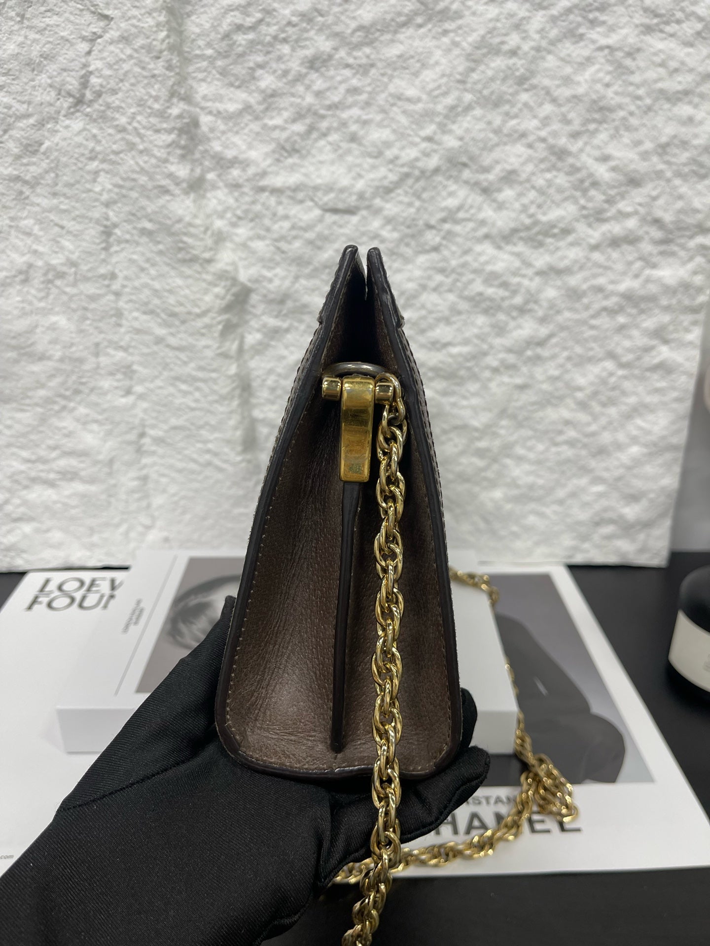 Gucci - Ophidia Small Chain Bag - GG Supreme coated canvas with leather trim - Beige - (small)