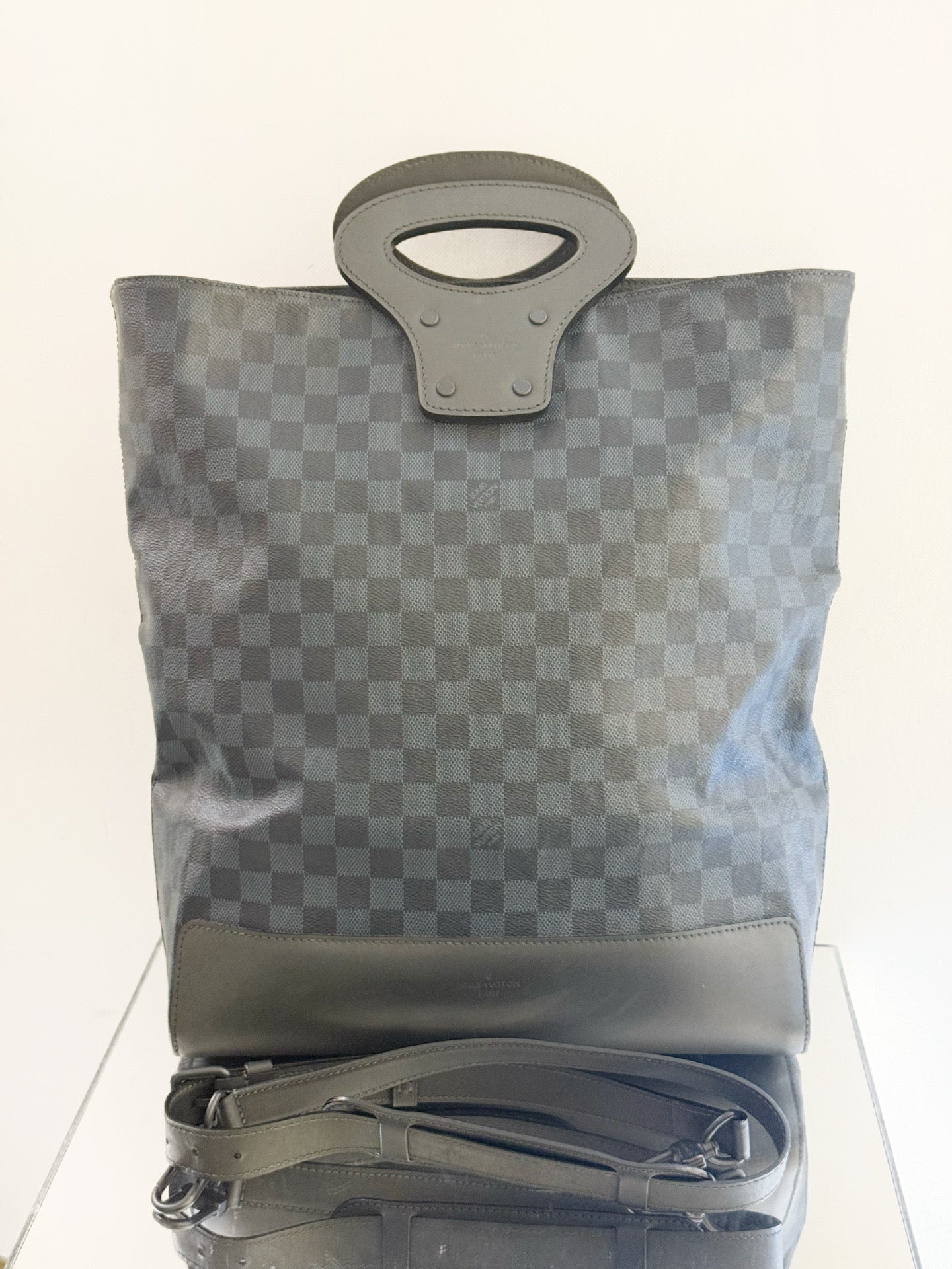 Louis Vuitton - Damier Graphite Music Score Tote - Damier Graphite coated canvas with smooth leather trim - Grey - (Large)