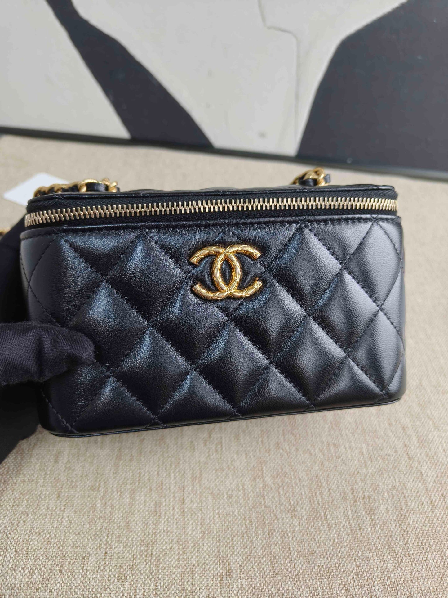 Chanel - Clutch With Chain - Lambskin leather - Black - (mini)