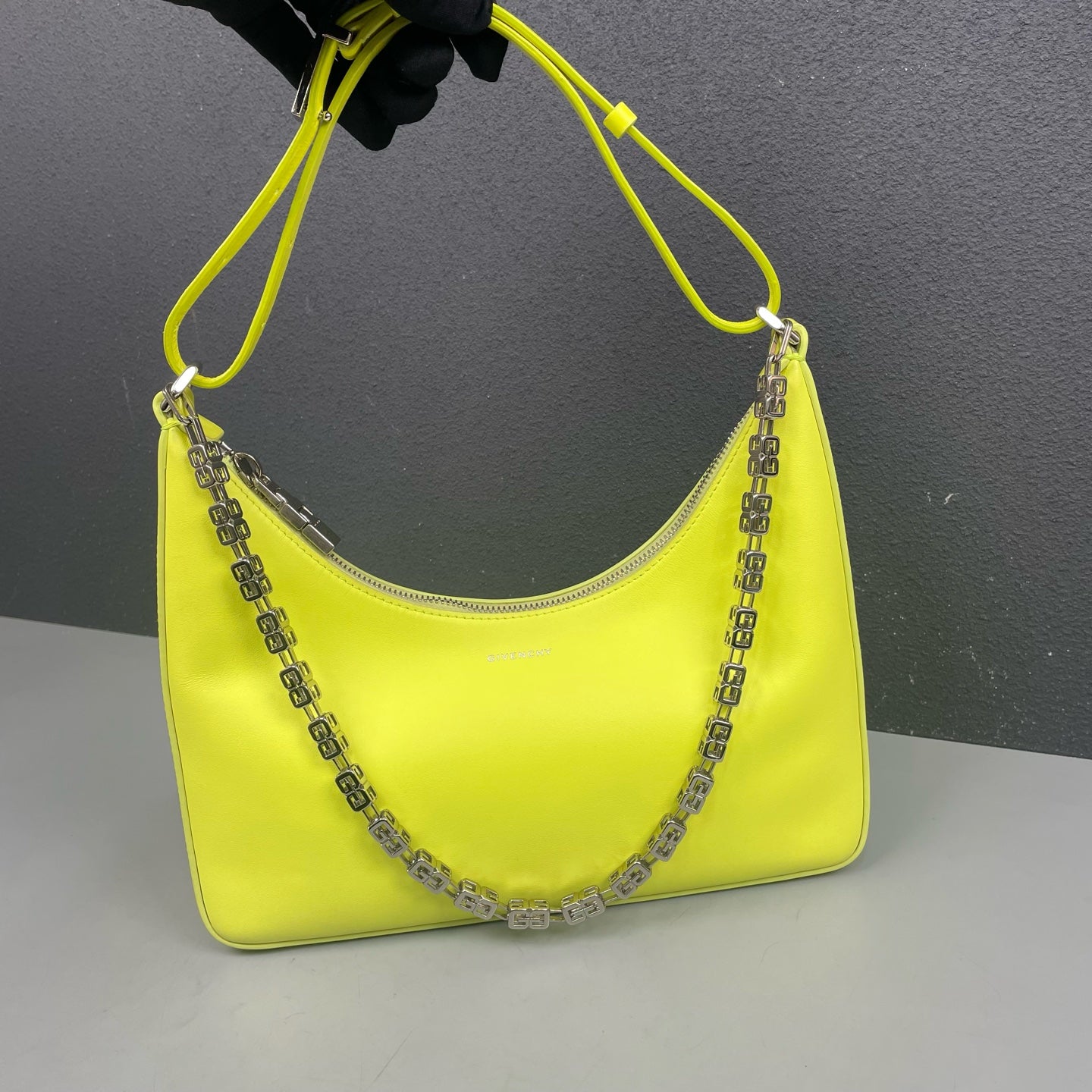 Givenchy - Moon Cut Small Shoulder Bag - Leather - Yellow - (Small)