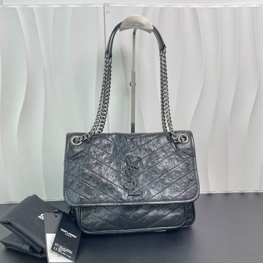 Saint Laurent - Niki - Leather - Black - (medium)