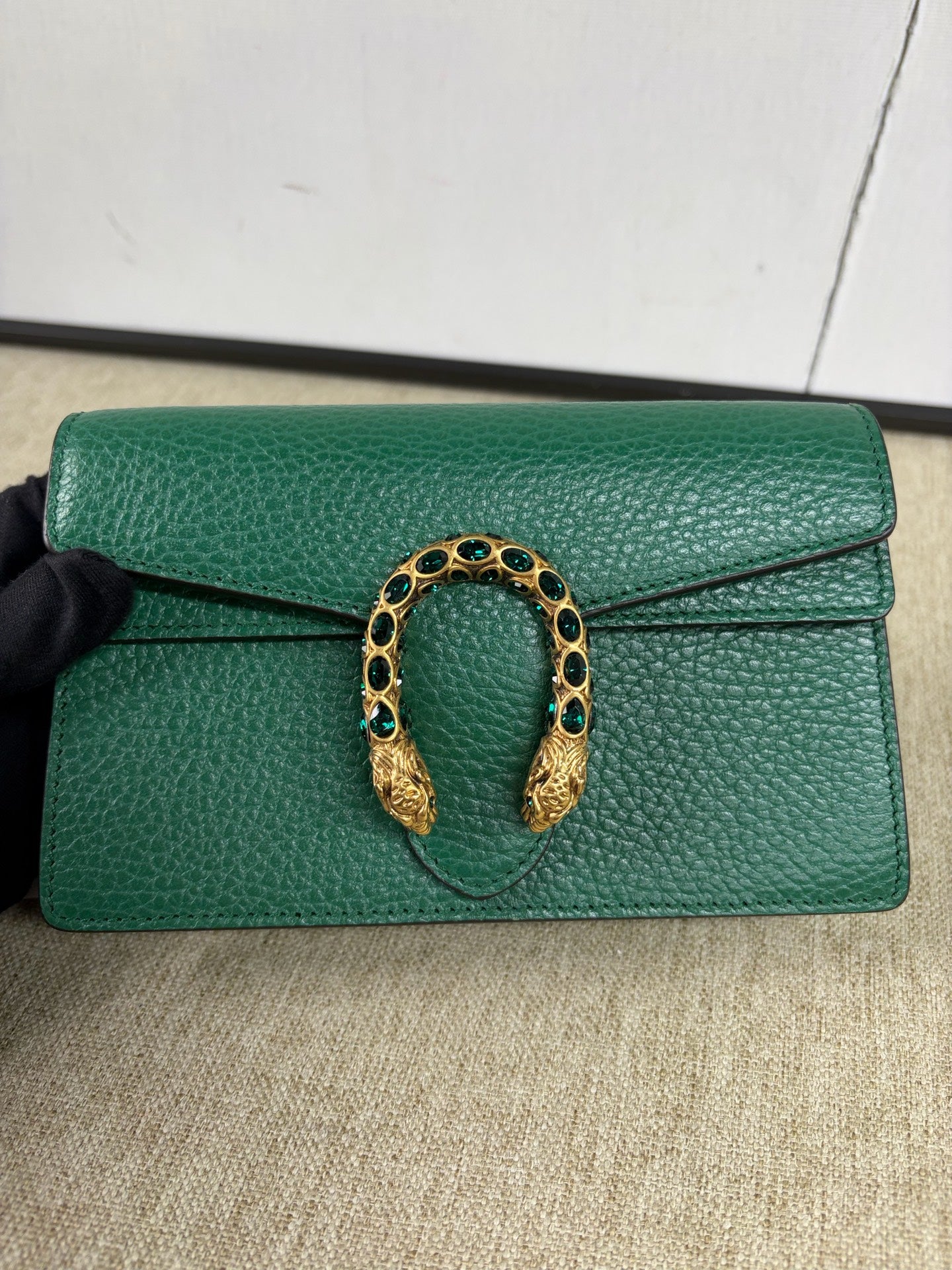 Gucci - Dionysus Mini Chain Bag - Textured leather - Emerald Green with Gold-Tone Hardware - (mini)