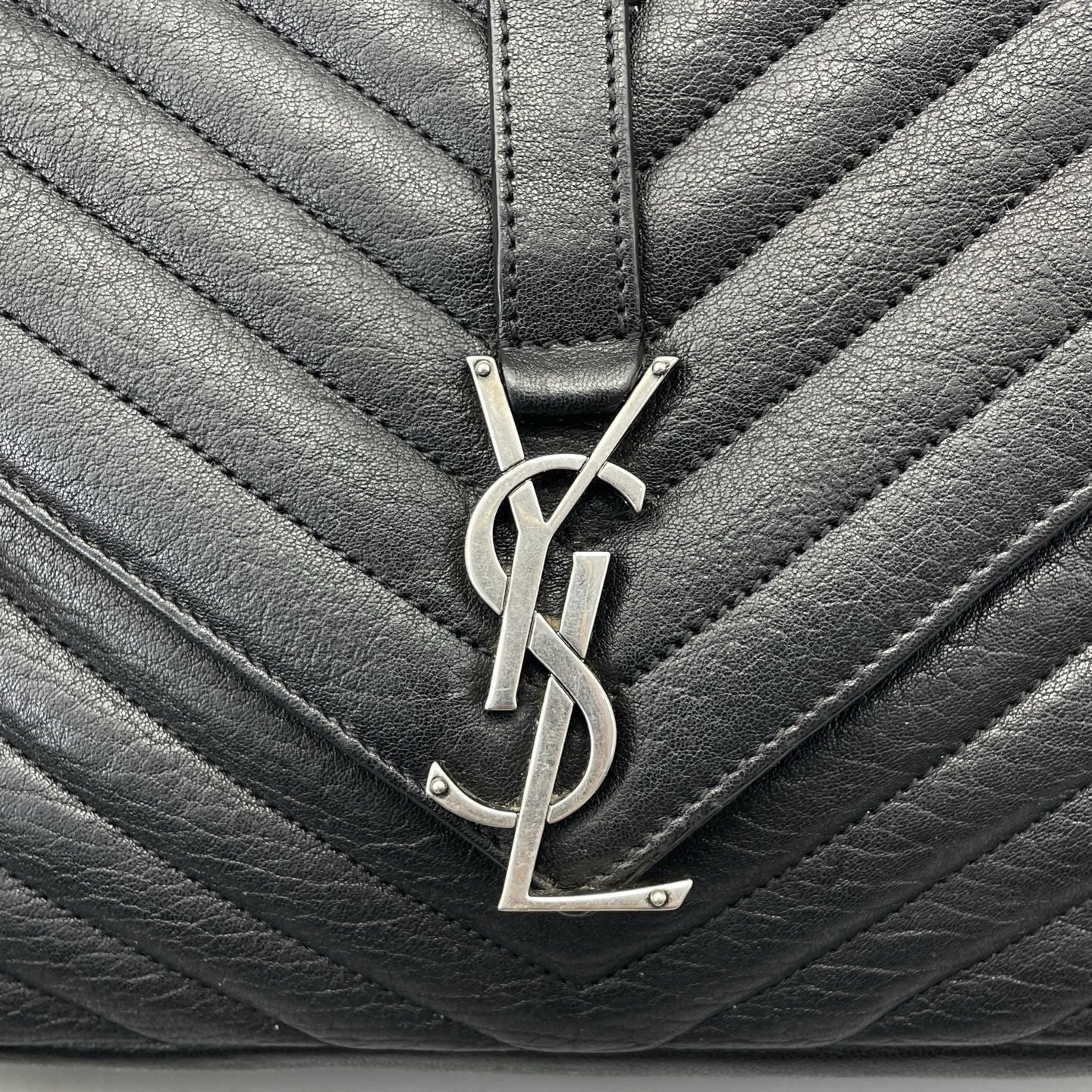Saint Laurent - Monogram Collège Bag - Grained leather - Black - (small)