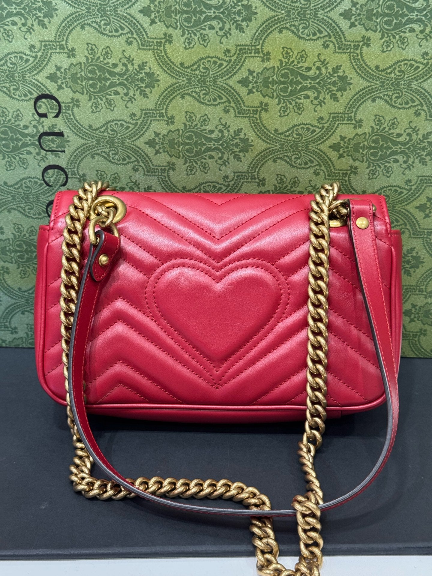 Gucci - GG Marmont Mini - Leather - Red - (mini)