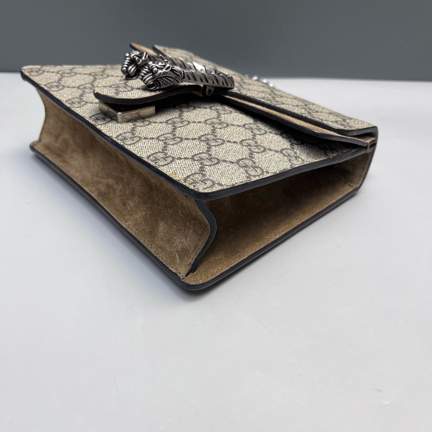 Gucci - Dionysus Chain Bag - GG Supreme canvas and suede - Beige - (mini)