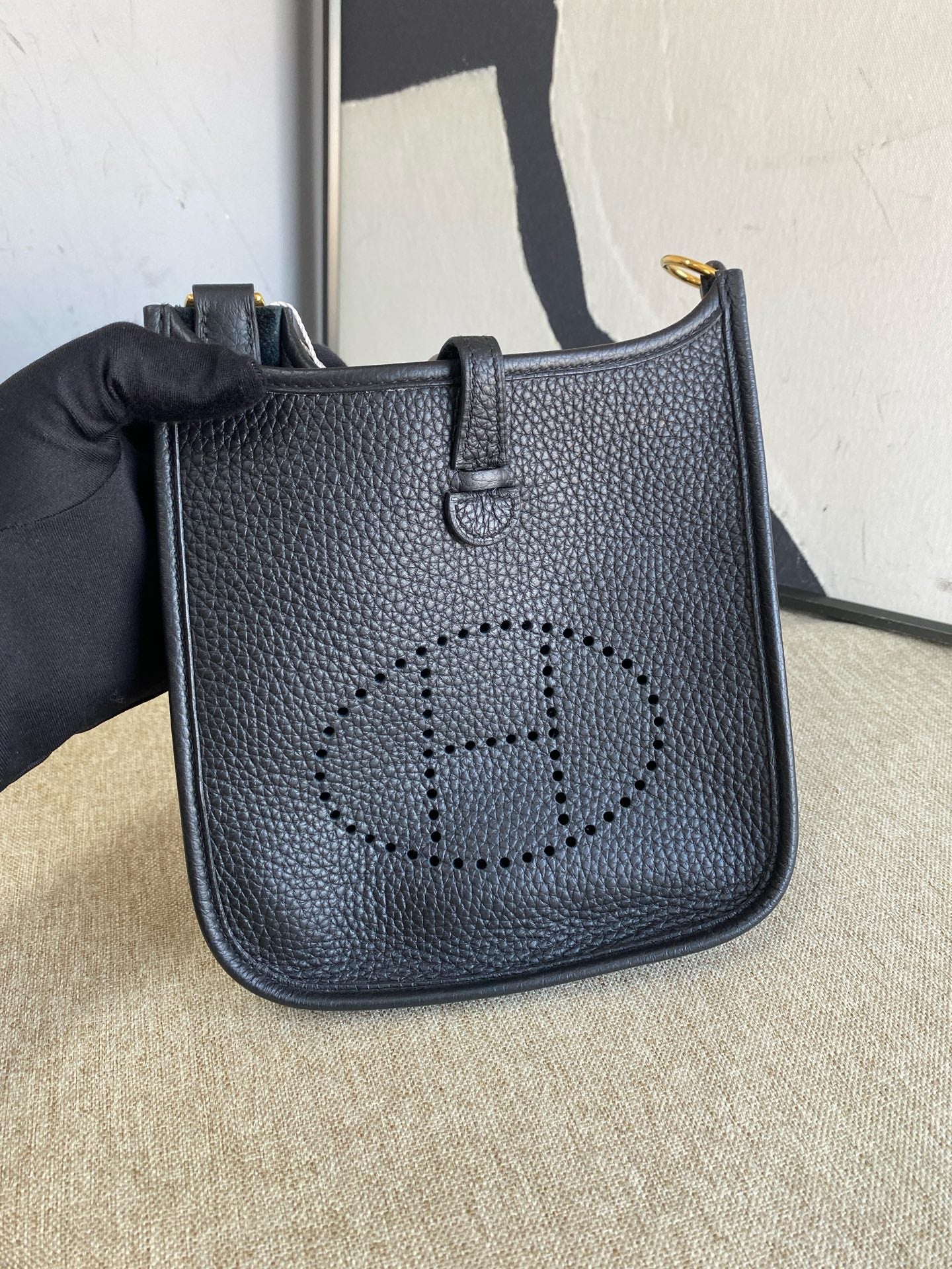 Hermès - Evelyne 16 mini - Taurillon Clemence leather - Black - (mini)