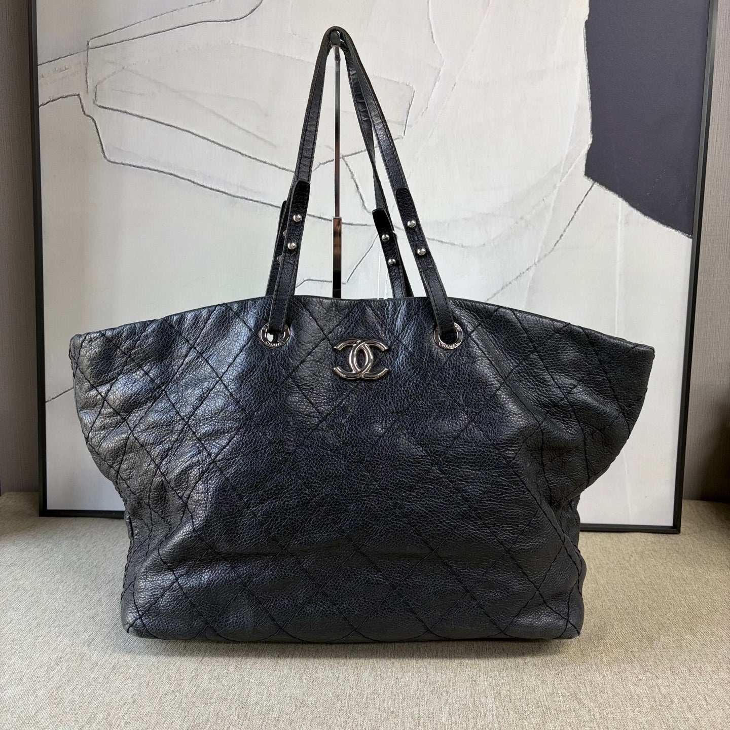 Chanel - Chanel Quilted Tote - Caviar leather - Black - (Large)