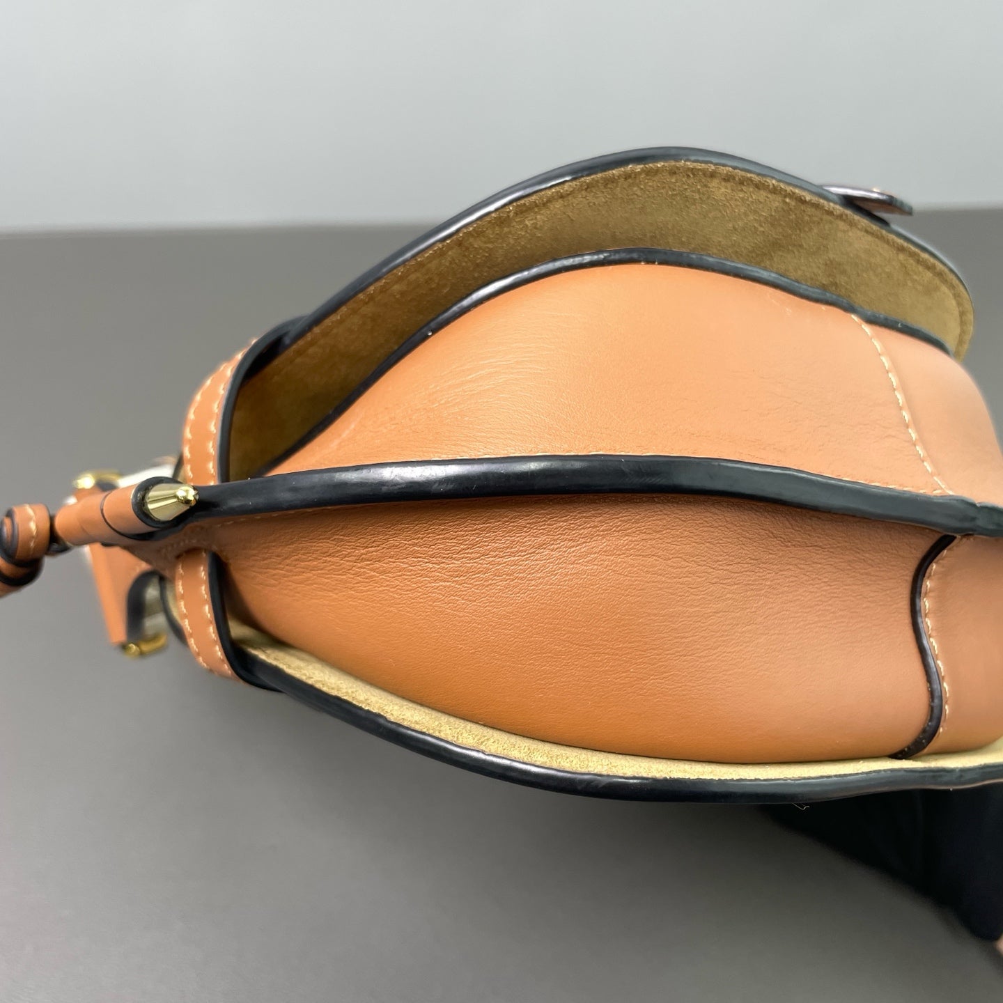 Loewe - Gate Mini Dual Saddle Bag with Wide Strap - Leather - Camel - (mini)