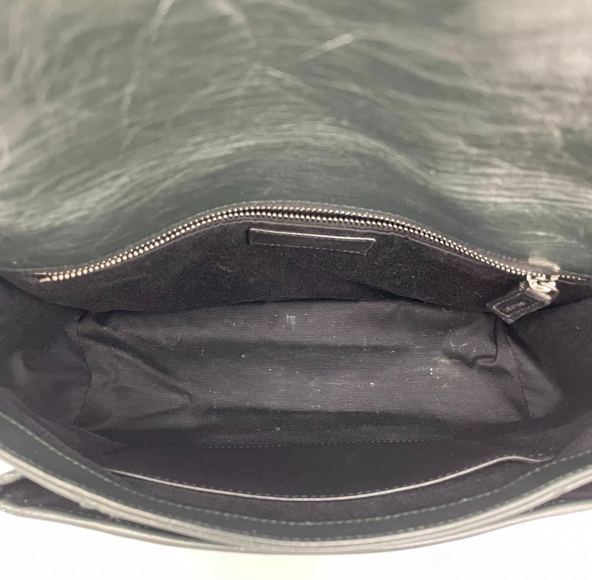 Saint Laurent - Niki Medium - Crinkled calfskin leather - Dark Green - (Medium)