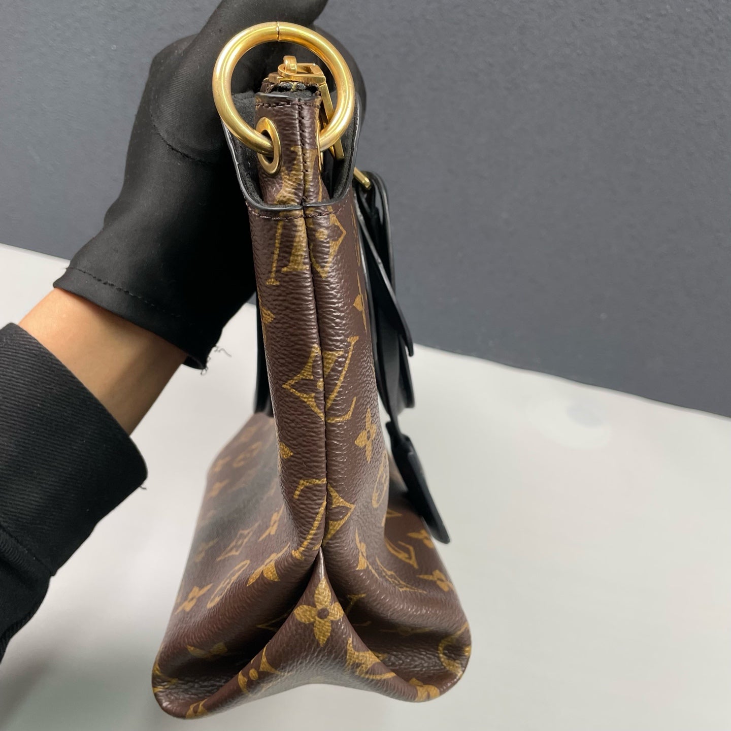 Louis Vuitton - Flower Tote - Monogram coated canvas with black grained leather trim - Brown - (medium)