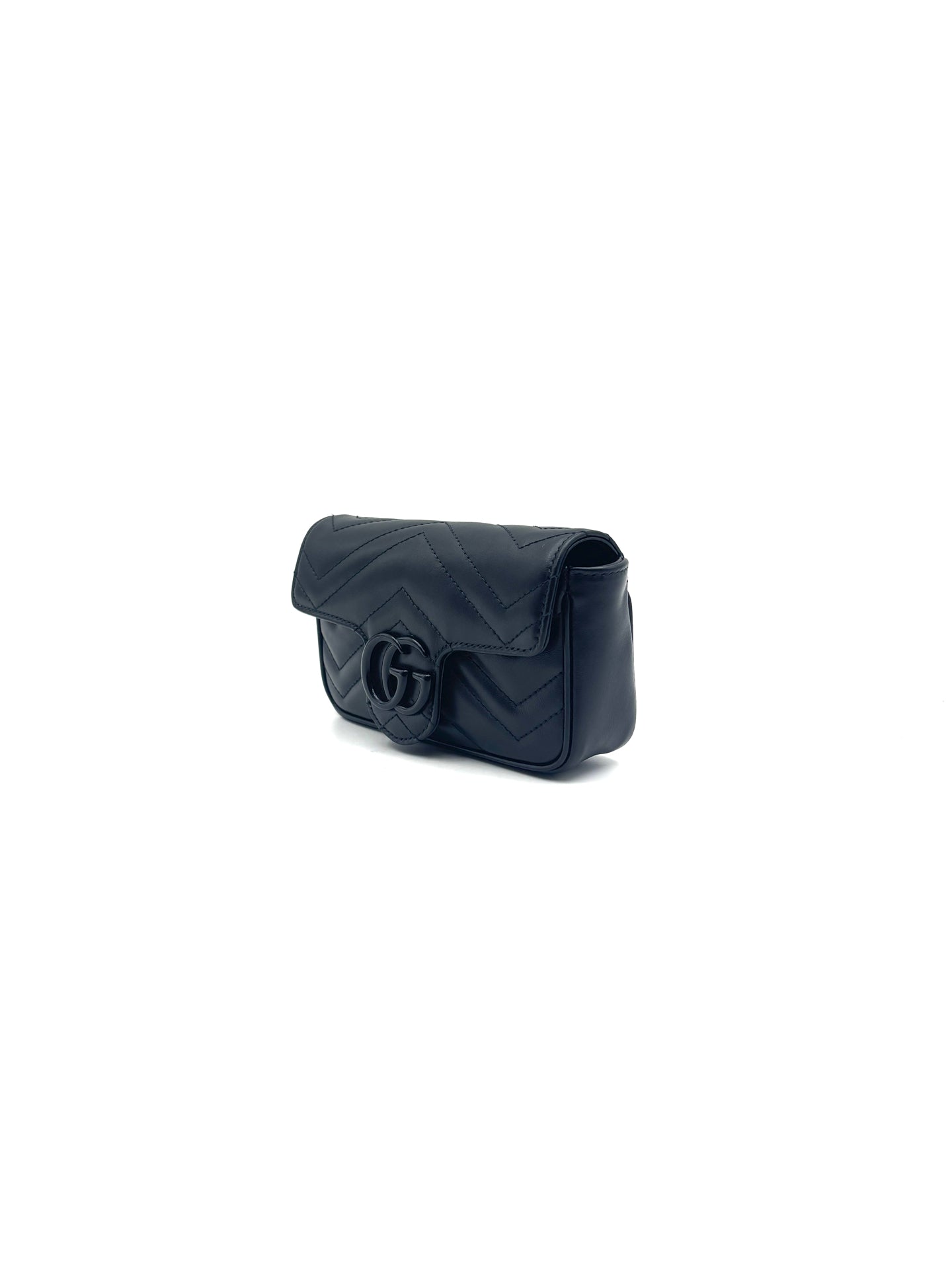 Gucci - GG Marmont So Black Mini - Leather - Black - (mini)